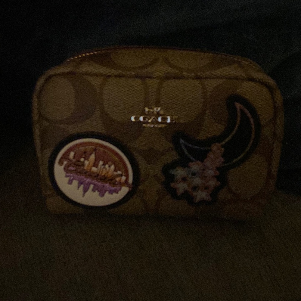 Coach mini boxy cosmetic pouch
